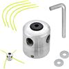 DUOJIN Aluminium Grass Trimmer Head, set di bobine con 4 linee di corda, disco di montaggio e chiave inglese