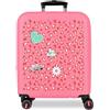 Pepe Jeans Evelyn Fucsia Valigia da Cabina 40x55x20 cm Rigido ABS Chiusura a Combinazione Integrata 37L 2.6kg 4 Doppie Ruote Bagaglio a Mano