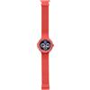 HIP HOP Orologio UOMO MULTIFUNZIONE quadrante CON LOGO BLU movimento MULTIFUNZIONE QUARZO e CINTURINO SILICONE ROSA