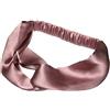 LSHARON 100% Seta di Gelso Fascia Elastica per Capelli Donna Accessori per Capelli Turbante Fascia per la Testa Torcetta (Rosa)
