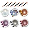 Vayrihom Chrome Nail Powder,6 colori Polvere Cromo per Unghie,polvere iridescente Aurora Chrome per unghie, pigmenti cromati effetto specchio per nail art e nail design
