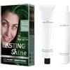 Wootapson Nourishing Hair Colour Cream, Colore per Capelli Vegetali Crema, Colorante, Instant Hair Dye Shampoo, Colore Naturale e Delicato, Adatto a Tutti i Tipi di Capelli-Dark Night Green