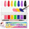U-Shinein Smalto in Gel Gradient Painting, 8 Colori Ombre con Pennello Doppia Punta per Manicure Francese Fai Da Te, Arte delle Unghie, #A1