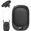 ViSSKO Portatile Ventilatore da Cintura, 2000mAh Mini USB Ventilatore, 4 Velocità Ventola da Tavolo Ricaricabile per Campeggio, facchino, Outdoor e Operaio - Nero