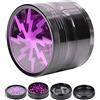 Soulpala Grinder,Spezie Macina 63 mm Spezie Grinder in 4 Pezzi Tritino in Metallo, Versatile Portatile Macinaspezie Macinapepe per Spezie Essiccate,