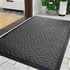 Yimobra Zerbino per porta anteriore, resistente per tutto l'anno, per ingresso della casa, garage e giardino, in gomma naturale antiscivolo, 120 x 80 cm, grigio
