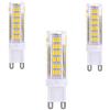 OUKAIDE 3 Pezzi Lampadine a LED G9 7W SMD 2835 LED Bianco Caldo 3000K, OIKAIDE Super Luminose 600lm, angolo di diffusione di 360°, AC220-240V, non dimmerabile, base in ceramica G4