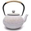 Webao Teiera in Ghisa con Infusore, 800ml Giapponese Bollitore con Maniglia antiscottatura, Tetsubin per Preparare Ottimo Te, Sakura bianco