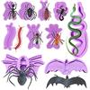 Woohome 10 Pz Fondant Silicone Molds Insetto Stampi in Silicone per Torte Serpente Pipistrello Ragno Stampi in Silicone Fondente Torta per Torte, Cioccolato, Zucchero e Sapone