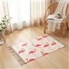 MORROWCAMP Tappeto per soggiorno, 60 x 90 cm, in cotone, con nappe, stile vintage e bohémien, lavabile, per cucina, camera da letto, lavanderia, ingresso e interni