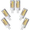 WANGPEI G4 Lampadine a LED 5W(Equivalente 50W Lampada Alogena) Bianco Caldo 3000K 500Lumen AC220-240V Angolo Fascio 360° Risparmio Energetico No Dimmerabile Lampadina G4(Confezione da 6)