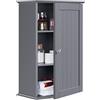 Yaheetech Mobile da Muro, Armadietto Bagno da Parete, Mobiletto Pensile Bagno con Ripiano Regolabile Mobile Sospeso Multiuso Salvaspazio Grigio Scuro