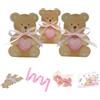 Ingrosso e Risparmio Bomboniere Battesimo Bimba Set 20 Scatoline Orsetto Cartoncino Cuore Rosa Bigliettini Personalizzabili Bustine Confetti Rosa Cioccolato Portaconfetti Nascita Femminuccia
