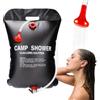 Qdreclod Borsa per Doccia Solare 20L Borsa da Campeggio Borsa da Viaggio Acqua Calda con Tubo Flessibile Rimovibile 45°C on / off Soffione Doccia Estraibile Pieghevole Escursionismo All'aperto Borsa da Bagno