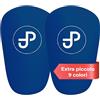 JDP Mini Parastinchi, parastinchi extra piccoli calcio uomo, antiscivolo mini protezione tibia bambini football, parastinco piccolo, Shin Guards 12x8 cm, blu