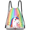 MHDAMAI Coulisse Zaino,Sacca per Bambine Unicorno Sportiva a Tracolla Gym Sack Sacche da Palestra Ultra Leggero Borsa Sportiva Unisex Stampa Tela Borsa per Adatto a Sport,Scuola,Tempo Libero,Asilo,Gita