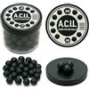 A.C.I.L. 40 x Hard Nylon Balls in 68 Caliber Paintballs Solid Balls Precision Training Ammo for Paintball, RAM & Self Defense Pistols - Durable Reusable Projectiles