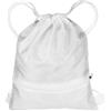 QUARKZMAN Zaino a Cordino 37cm x 45.5cm Bianco Sacco a Coulisse Bianco | per Sport Palestra Viaggio Nuoto Spiaggia, Unisex Impermeabile, con Tasche con Zip, in Tessuto Oxford, con Coulisse