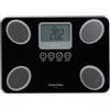 Tanita BC-731 Bilancia pesapersone digitale nera - Bilancia intelligente per peso corporeo e grasso, bilancia in vetro per peso corporeo, 10 misurazioni, ampio display LCD, bilancia da bagno
