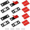 XTDMJ Magneti per porta autoadesivi, 4 pezzi, per mobili, magneti per armadio, magneti in acciaio inossidabile per ante scorrevoli, cucina, finestre, armadi, nero