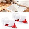 Anhow 2 Pezzi Battiscopa in PVC Morbidi, 5m Battiscopa Adesivo 50 x 20 mm Sigillante Impermeabile per Cucina, Bagno e Soggiorno - Bianco