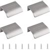 MOROBOR Set di 4 maniglie per cassetti autoadesive a scomparsa, stile moderno, per armadietto, cassetto, 50 mm, nichel spazzolato