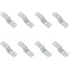 SagaSave Set di 8 supporti per barricata per porta, 18 mm di altezza, robusti supporti a forma di Z, supporto per barra aperta in metallo, rinforzo per porta di sicurezza, jammer per porta, gancio per attrezzi