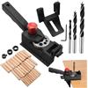 Umllpet 38 Pezzi Kit Dima per Fori a Tasca, Guide di Foratura 6/8/10/12 mm con Righello, Mèche, Tasselli in Legno, Anello Limitatore e Punta di Centramento, per Bricolage
