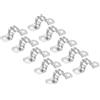 PATIKIL 9,3/50mm Rigido Tubo Fascetta Morsetto 30pz 304 Inox Acciaio Due Fori U-forma Tubo Clip Fermatubo Supporto per Fissaggio Tubi