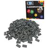 CMC imports 100 mattoncini da costruzione per piastrelle, 1 x 2 gommini, compatibili, 34 colori a scelta (280 - grigio)