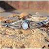 Fantastico Pietra di Luna Gemma 925 Argento Sterling Artigianale Bracciale B-425