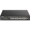 D-Link DGS-1100-18PV2 Switch Gigabit Smart Management PoE+ A 18 Porte
