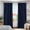 Deconovo Tende Oscuranti per Interni con Fettuccia, Termiche Isolanti - 3 Modi di Montaggio, per Camera da Letto e Soggiorno, 2 Pannelli 140x280 cm, Blu Navy, Certificato OEKO-TEX