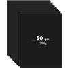 Atliberswo Cartoncino Nero A4 280g/m², 50 Fogli Carta robusta DIN A4 per regali, dipinti, stampe, presentazioni, artigianato e biglietti fotografici.