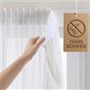 JILRON Tende con fissaggio in velcro, opache, decorative e filtranti la luce, senza forature, facili da installare, per camper, camera da letto e bistrò (bianco, altezza 182 x larghezza 89 cm