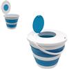 Oceano Secchio Pieghevole 10 litri Portatile Da Campeggio Pesca Camping Car wash facile da appendere Trasportare Riporre salvaspazio Per Bagno Attività aria aperta Sport Garage 10L (10L Coperchio)