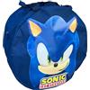 CARTOON Borsa portagiochi Sonic 50 x 32 cm borsa da spiaggia grande rotonda con manici e chiusura zip shopper borsa a spalla