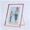 LEEMASING - Cornice portafoto galleggiante, in metallo e vetro, per tavolo o scrivania, ideale per San Valentino, matrimonio, casa o ufficio, adatta per foto da 15,2 x 20,3 cm (colore: Oro Rosa, 15,2