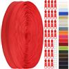 DOITEM Chiusura lampo infinita con cerniera, 3 mm, 5 mm, 9 m, nylon, chiusura lampo infinita al metro e cerniera in metallo, per vestiti, borse, biancheria da letto, bianco crema (rosso, #3)