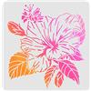 FINGERINSPIRE Stencil per pittura e disegno ibisco, 30 x 30 cm, plastica, riutilizzabile, ideale per pareti, legno, tessuto e altro ancora