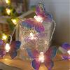 KINGCOO 3 m, 20 LED, luce bianca calda, con farfalla, funzionamento a batteria, illuminazione interna, lampada decorativa per camera da letto, feste, compleanno, estate, giardino, matrimonio, Natale,