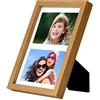 BD ART 17 x 23 cm Cornice Multipla per 2 Foto 10x15 cm, Colore Quercia