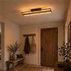 Lightbox LED Deckenlampe mit Holzbalken, Blitz-Muster