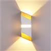 Chrasy Applique LED Luce Bidirezionale in Alluminio Bianco 10W 3000K IP65 | Emissione Verso Alto e Basso, Effetto Radente su Parete, Corpo Compatto e Sottile, Uso in Ingresso Camera Soggiorno e Scale
