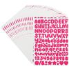 PATIKIL 20 Fogli Adesivi Lettere 2240 Pezzi Piccoli Adesivi Vinilici Lettere Numeri Da 1/2 Pollice Per Cassette Postali Lavagne Poster Scrapbooking Bottiglie Decorazione Classe Rosa