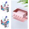 WAYASI Porta Spazzolino da Muro, Portaspazzolino Elettrico, Porta Dentifricio, Porta Spazzolini Bagno, Porta Testine Portaspazzolini, Autoadesiva Porta Spazzolini Elettrici (Oro Rosa, Piccola)