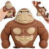 HONGECB Stretch Gorilla Toy, Gorilla Antistress, Monkey Squishy, Indistruttibile a Forma di Gorillas, Gorillas Giocattolo, Divertenti Giocattoli Morbidi Antistress per Adulti e Bambini (Marrone)