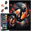 TISHIRON Puzzle per adulti 1000 pezzi Koi Pesce Puzzle 1000 pezzi Yin Yang Pesce Animali Puzzle Sfidante Giochi per Donne Decorazione Domestica Dimensioni 70 x 50 cm