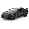 BGHSCA Auto giocattolo compatibile con 1:32 Chevrolet Hornet modello, auto da collezione Pull Back Diecast con suoni e luci per bambini, ragazzi, ragazze e adulti, regalo nero