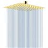 Voolan Soffione doccia a pioggia, soffione ad alta pressione in acciaio inossidabile 304, esperienza rilassante anche a bassa portata d'acqua e pressione (25,4 cm oro)
